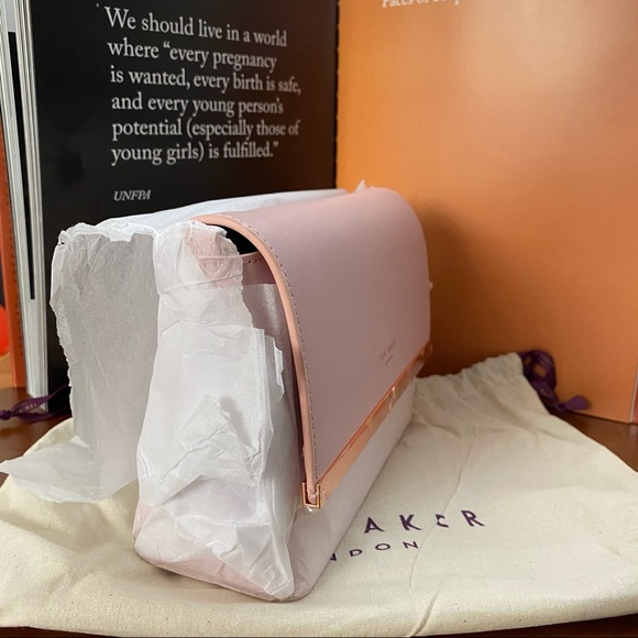 Ted Baker London Pink Leather Crossbody Bag - Picture 3 of 10